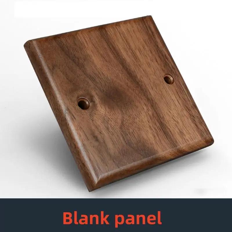 Retro Uk 13A Wall 2gang2way Light Switch,antique Villa High Power USB C Fast Charging Solid Wood Socket,home Speed Dimming Panel