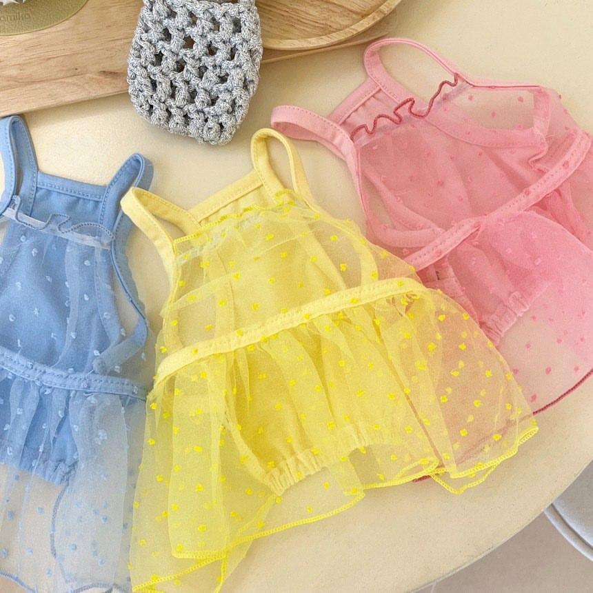 Spring/Summer Dog Cat Breathable Mesh Skirt Teddy Pomeranian VIP Bigbear Small Dog Pet Suspender Clothing