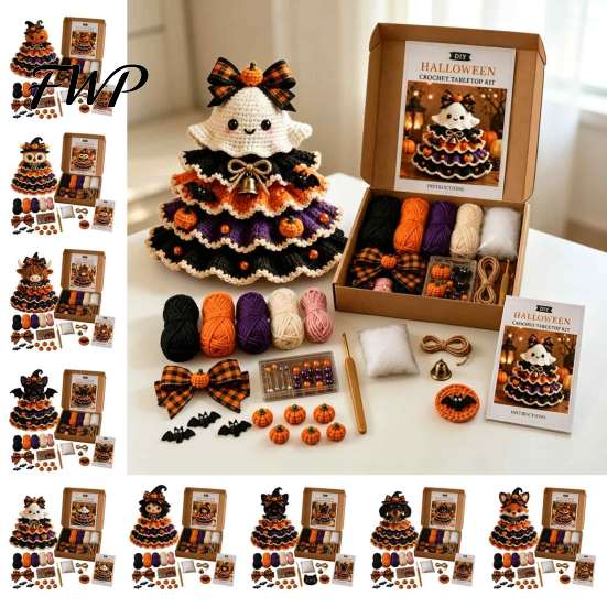 Step by Crafting Tutorial Christmas DIY Quilted Fabric Tree Craft Kit, 3D Padded Patchwork Sewing Set Stress Relief Handicraft Hobby for Beginners,