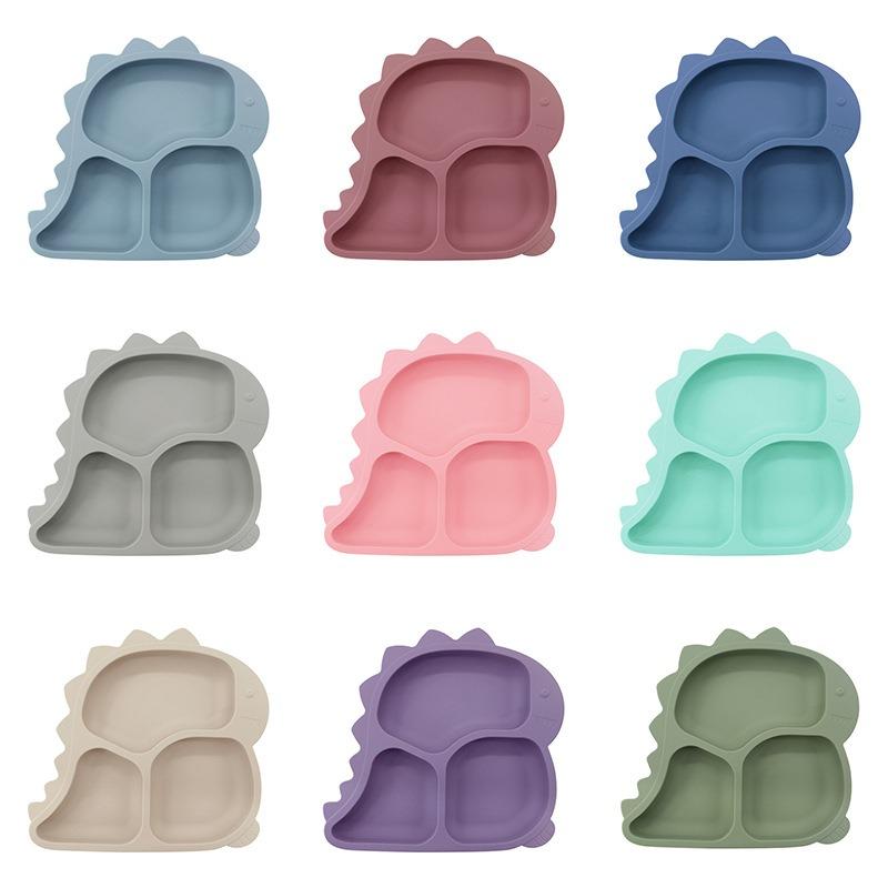 1 шт. 20x20x3 см Милый медведь Детское питание Дополнение Столовая посуда - Силиконовая присоска Тарелка для ужина миска с защитой от падений