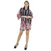 Women Short Cotton Robe Floral Printed Bridesmaid Getting Ready Robe