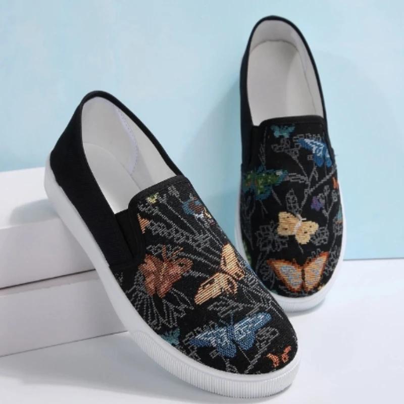 Fashion Ladies Shoes 2024 New Slip On Women's Flats Autumn Loafers Round Toe Mixed Colors Solft Sole Casual Comfortable Walking Shoes