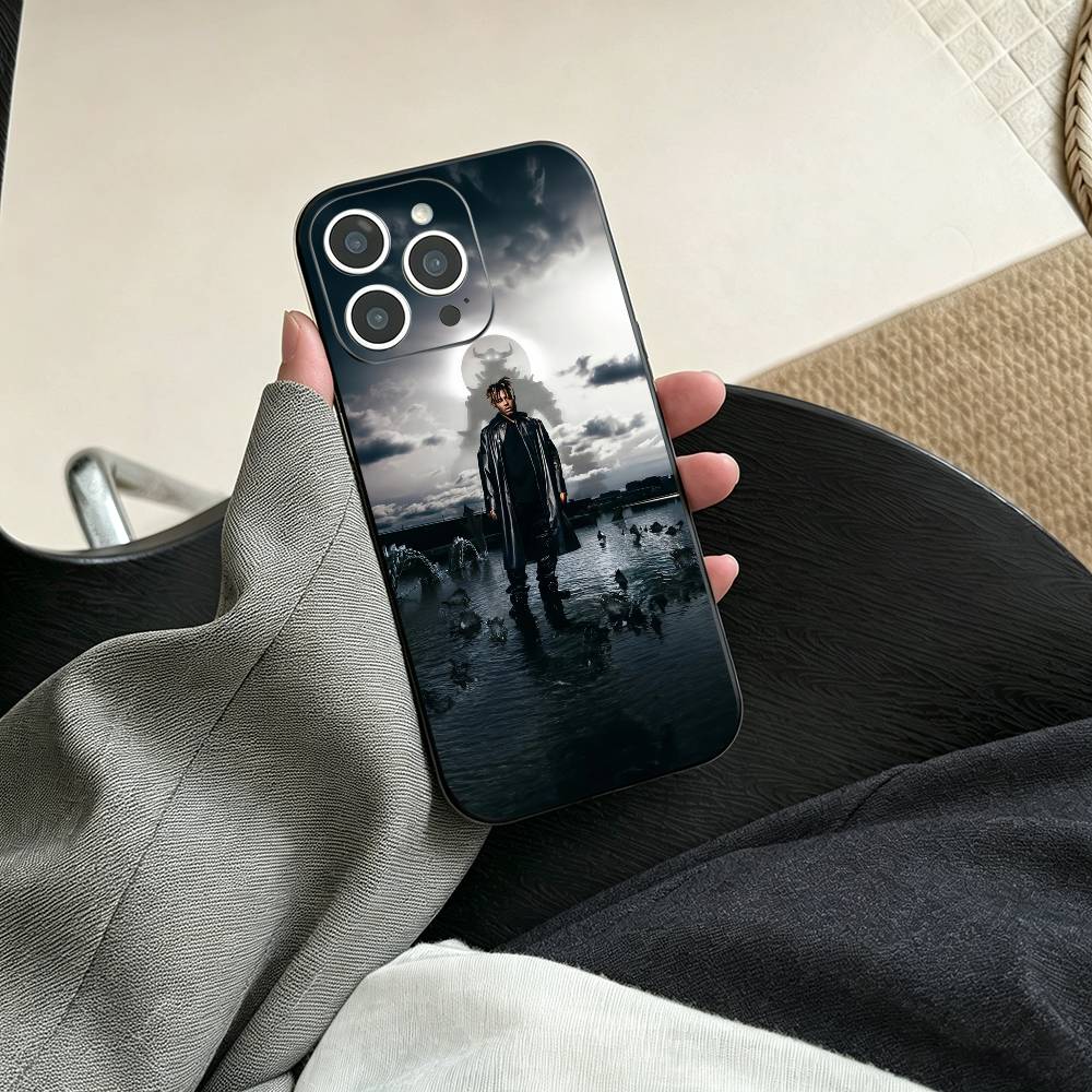 Чехол для телефона рэпера 999 J-Juice W-WRLD для iPhone 17, 16, 15, 14, 13, 12, 11 Plus, Pro Max, Других Мягкая Черная Крышка