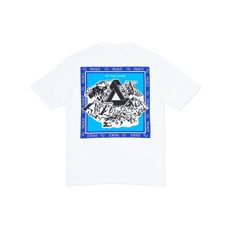 Palace Getting Higher Loose Fit Crewneck Tee Unisex Tops White P13TS069