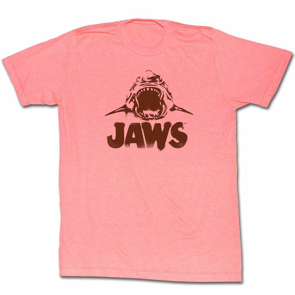 Jaws Neon Coral Heather Adult T-Shirt Mens Womens Tees Top