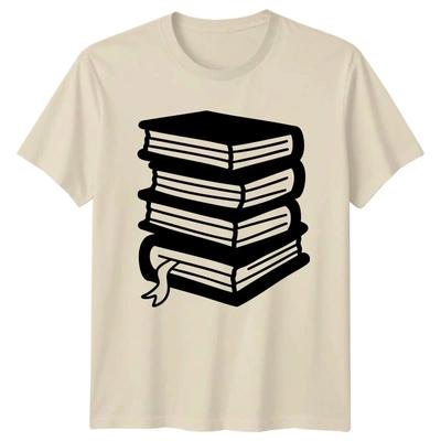 Stapel Bcher Lesen Bibliothekar Student T Shirt Akademischer Bcherwurm Vintage Comfortable Soft Fashion Graphic Unisex