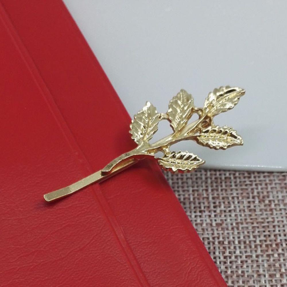 Металлические аксессуары для волос Инструмент для укладки волос Заколки Женская заколка для волос Форма листа Свадебные шпильки для волос