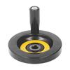 Table Saw Handwheel 12mm Center Hole 100mm Outer Diameter with Revolving Handle for Lathe Milling Ma