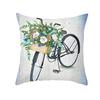 Flower and Grass Bicycle Pillow Cover for Home Ins Nordic Pillow Photo Small Fresh Cushion