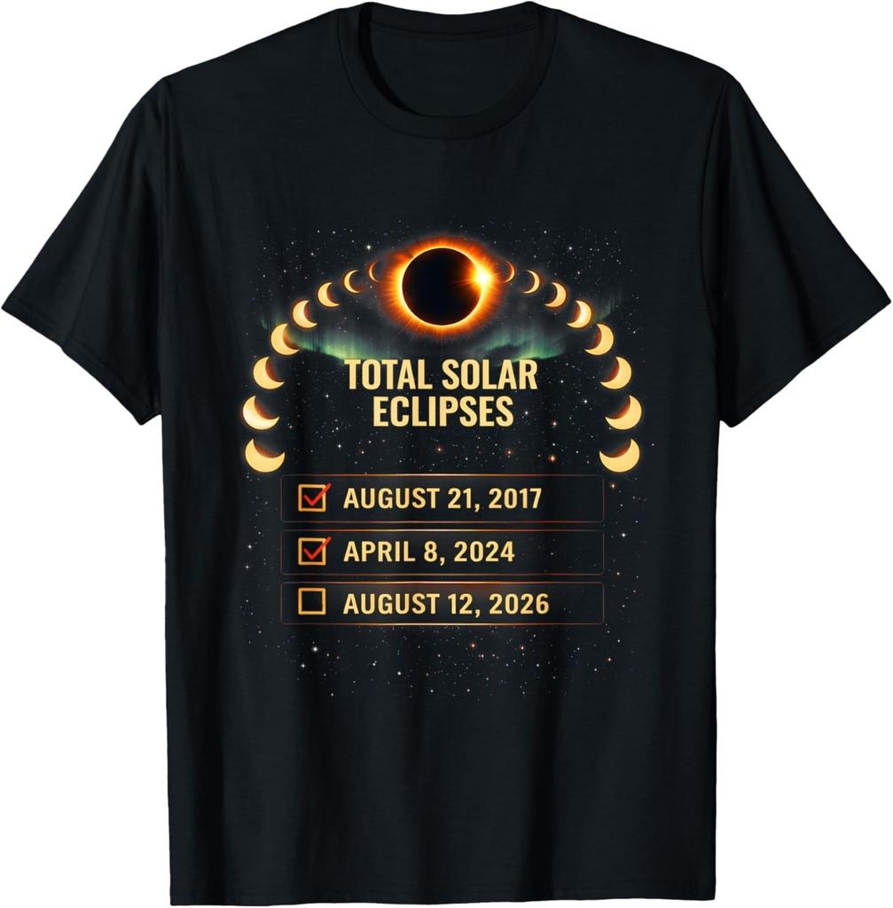 Solar Eclipse 2026 2024 2017 Total Solar-Eclipse 26 T-Shirt Unisex T-Shirt