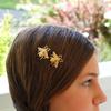 2pcs Jewelry Girls Women Hair Clips Bobby Pins Gold Tone Bumble Bee