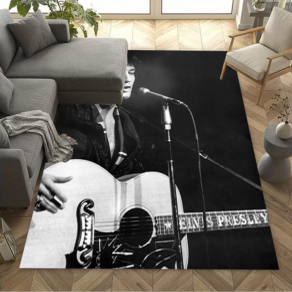 Elvis Presley Live Performance Floor Mat Suitable for Living Rooms Dining Room Study room Foyer Antislip Carpet Decorate Offices