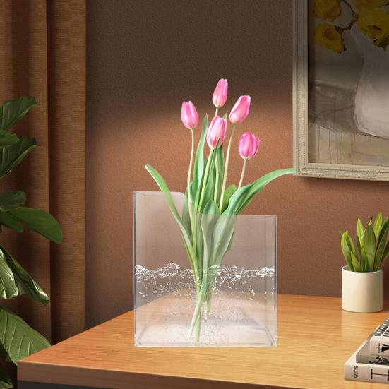 Clear Book Vase Water Planting Flowers Hydroponic Plants Vase Aesthetic Living Room Bedroom Home Office Decoration Book Lovers Gifts