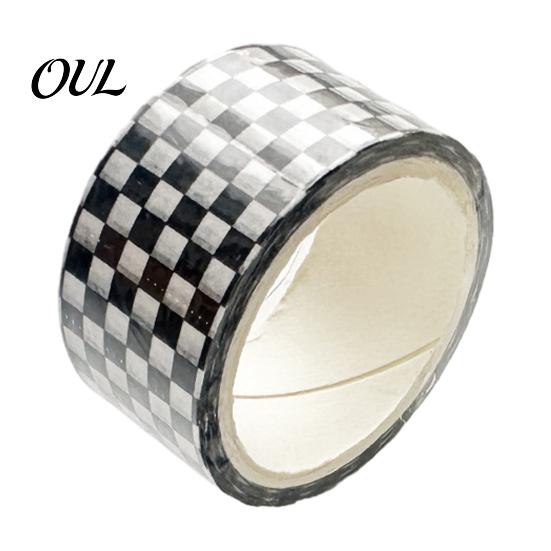 Easy Cut Washi Tape Black White Grid Tape, Plaid Pattern Decorative Masking Scrapbooking for Arts, DIY Crafts, Journals, Planners, Scrapbooking, Gift