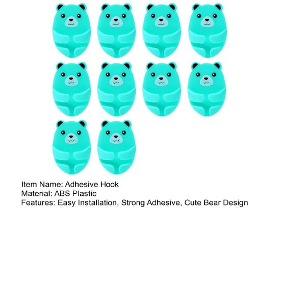 Милые держатели-крючки в виде мишек, клейкие настенные крючки, пластиковые держатели для зарядных устройств телефона, не требуют сверления, настенный органайзер для вилок, хранение зарядных устройств