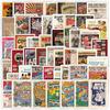 50 American Retro Posters Graffiti Stickers Mobile Phone Computer Waterproof Decorative Stickers Creative Poster Stickers