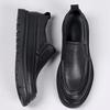 Мужские деловые кожаные туфли на платформе из натуральной кожи, повседневные туфли для увеличения роста, лоферы в британском стиле, нескользящие и износостойкие