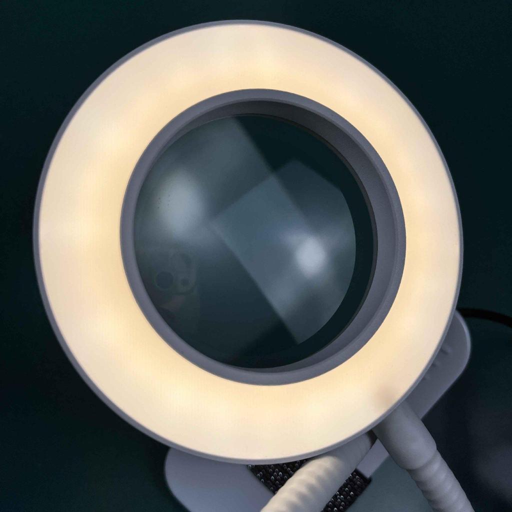 4-Inch Ring Beauty Magnifying Mirror with Clip Light for Makeup, Eyebrow Tattoo, and Fill Light.