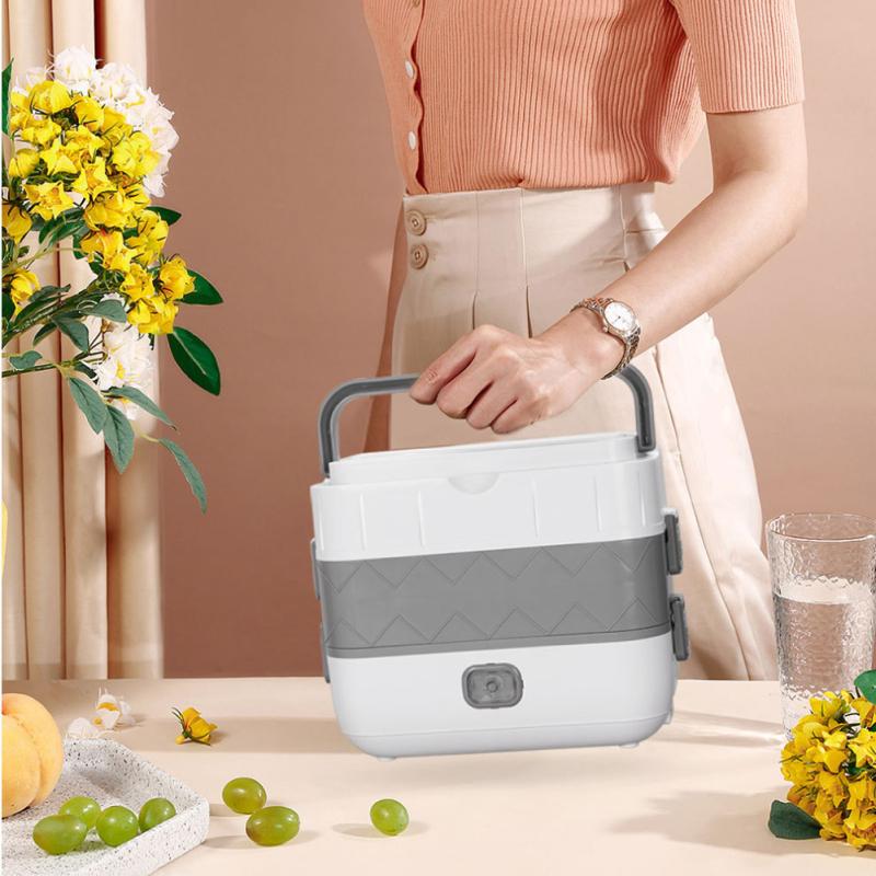 200w Electric Heated Lunch Box Portable Multi-functional Bento Box Food Container With Handle Design