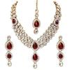 Latest Stylish 18k Gold Plated Traditional Kundan Necklace Jewellery Set for Women