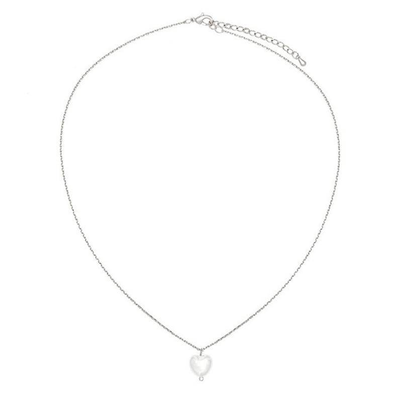Japanese and Korean ins style simple temperament collarbone chain versatile neck chain couple gift, sweet girl love pearl necklace