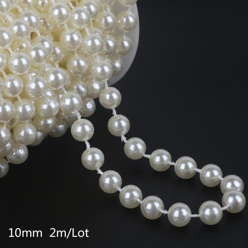 3-10mm ABS Pearl Beads Chain Garland Wedding Party Decoration DIY Craft Scrapbook Garment Decoration