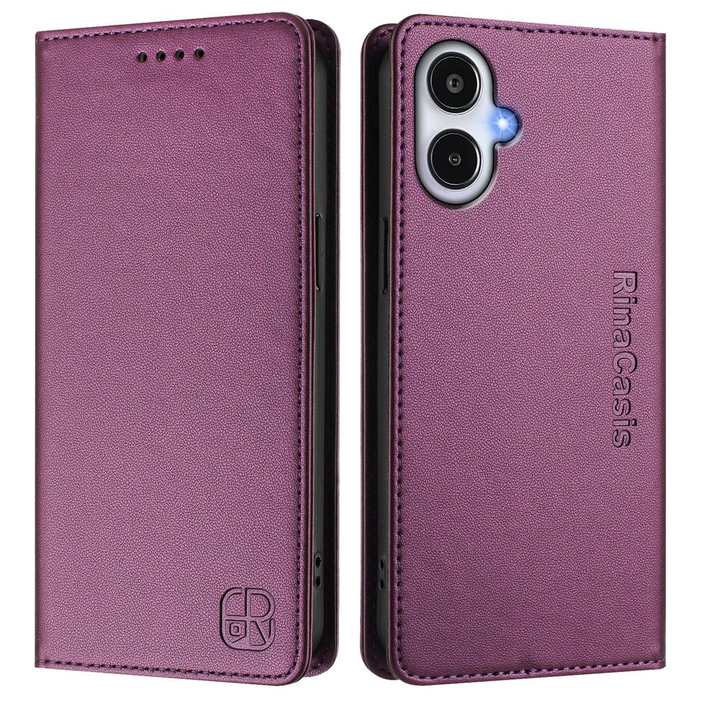 For Samsung Galaxy A25e Leather Case RINACASIS RC01 Phone Cover with RFID Blocking Wallet Stand