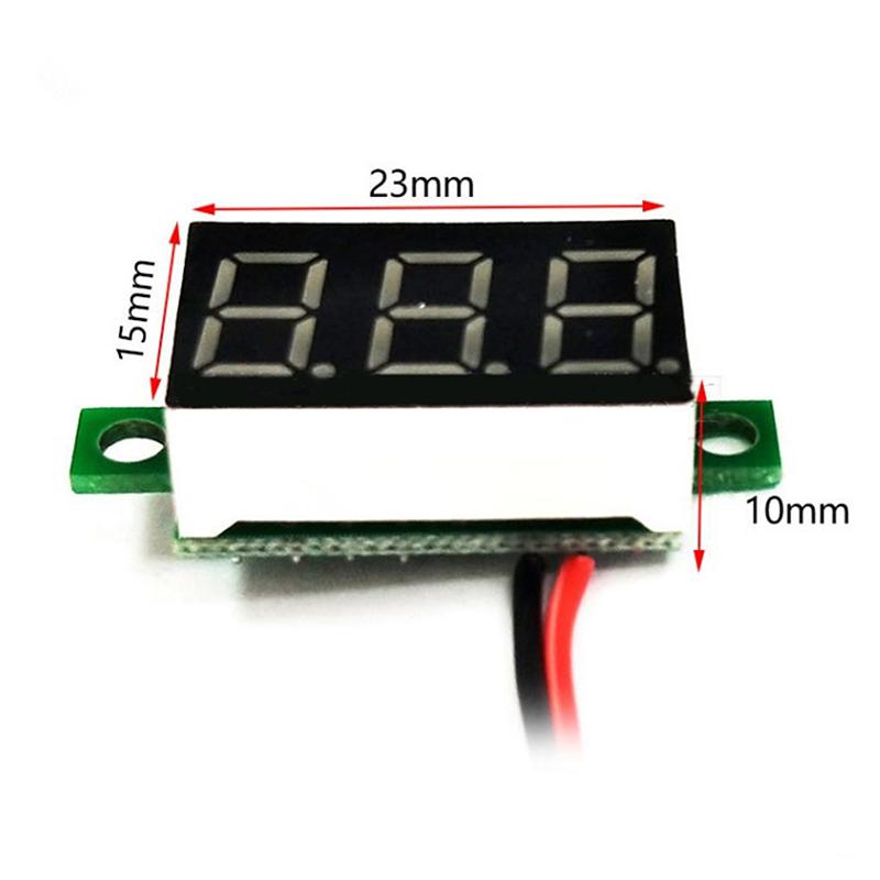 Мини 0,36 дюйма Dc4.5V-30V цифровой красный зеленый синий светодиодный дисплей панель вольтметр вольтметр тестер мотоцикл вольтметр