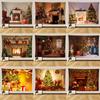 Christmas Tree Christmas Gifts Fireplace Printing Pattern Tapestry Home Living Room Bedroom Decoration Hanging Tapestry