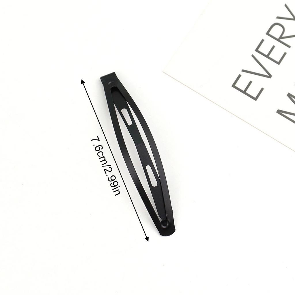 1pcs Solid Black Color Hair Clips Snap Hair Clips Non Slip Hairpins for Women Girls Hair Claw Clips Hair Barrettes