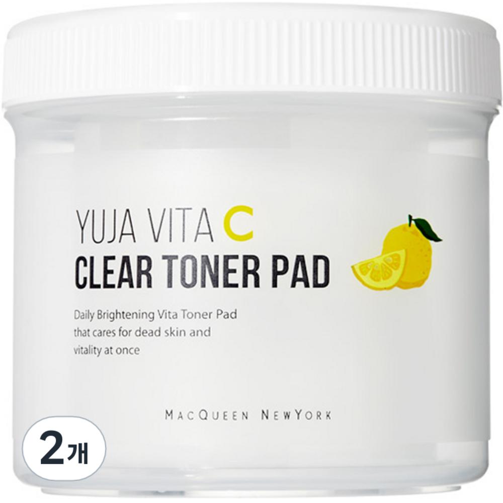 McQueen New York Yuzu Vita Sea Clear Toner Pads, 100 Pieces, 2 Pieces