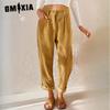 Autumn Women's High Waist Casual Pants Solid Colour Corduroy Loose Straight Trousers