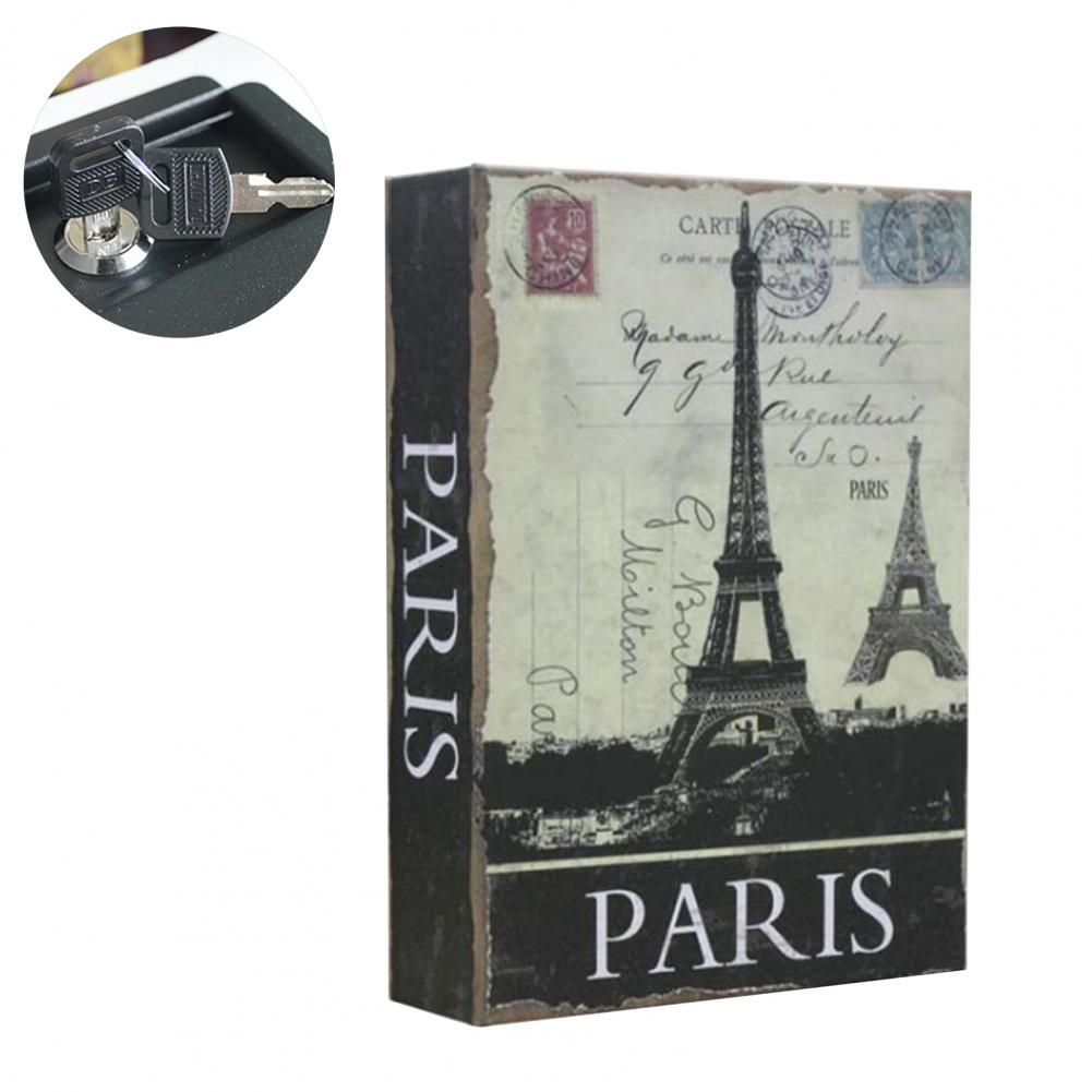 Ящик с паролем Отличный домашний сейф для книг с ключом Тип замка Парольный сейф Портативный депозитный ящик