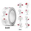 500pcs 20mm Cartoon Reward Sticker Roll Love Labels Valentine's Day Sticker For Wedding Gift Decor Envelope Sealing Scrapbooking