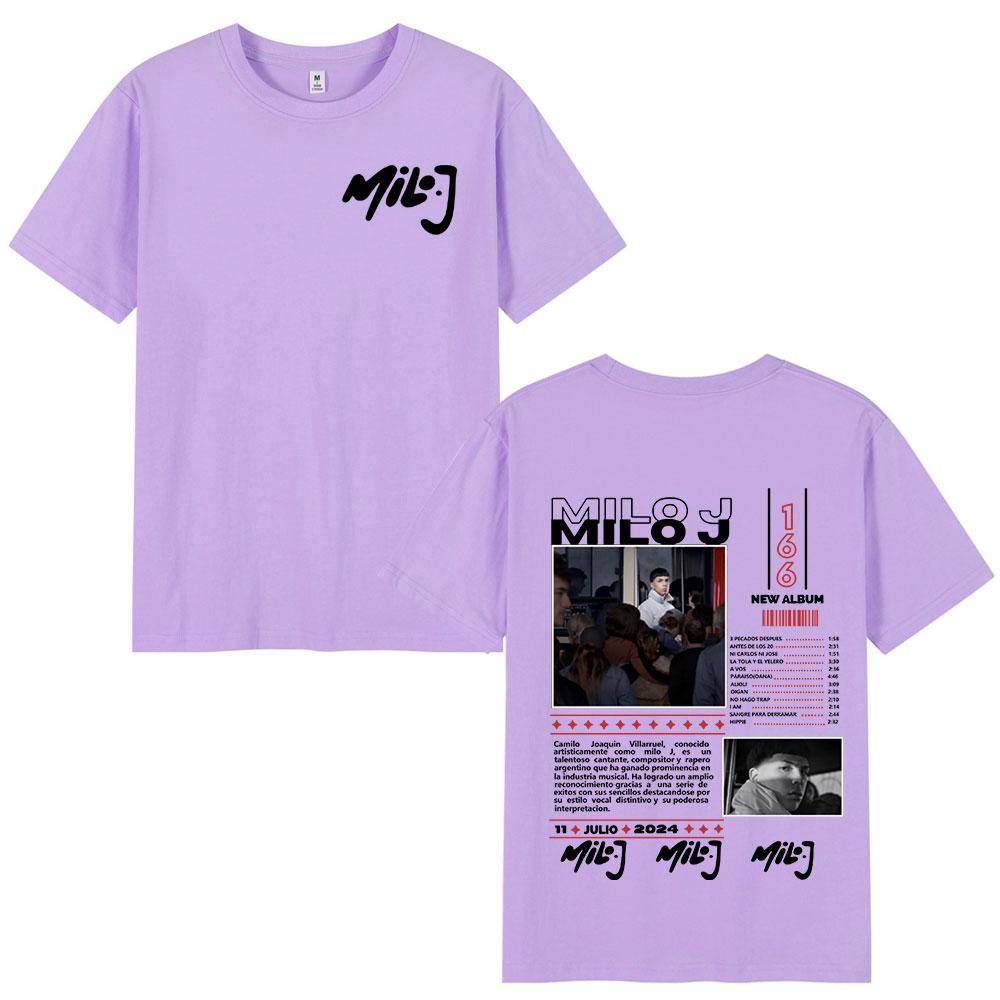 Rapper Milo J 166 Album Merch T Shirt Men Women Clothing Fashion Hip Hop T-shirt Cotton Casual Oversized Short Sleeve T-shirts