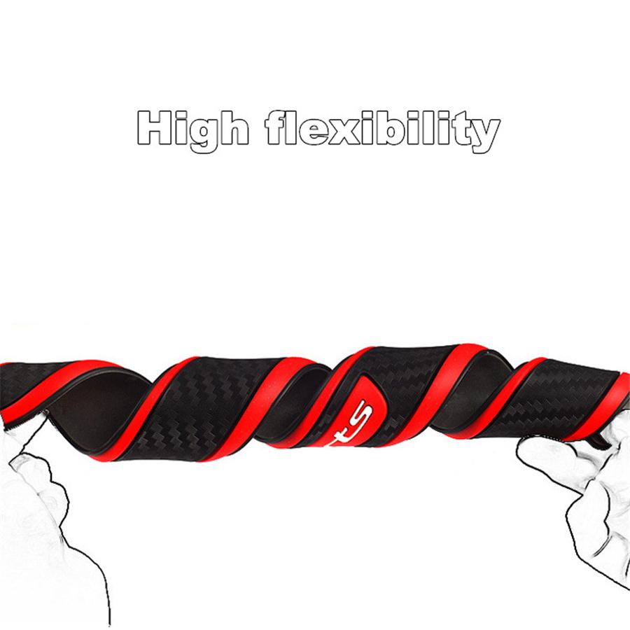 4 шт. Универсальные резиновые накладки на пороги дверей автомобиля под цвет углеродного волокна, защитные панели, накладки на пороги, защита углов бампера в спортивном стиле