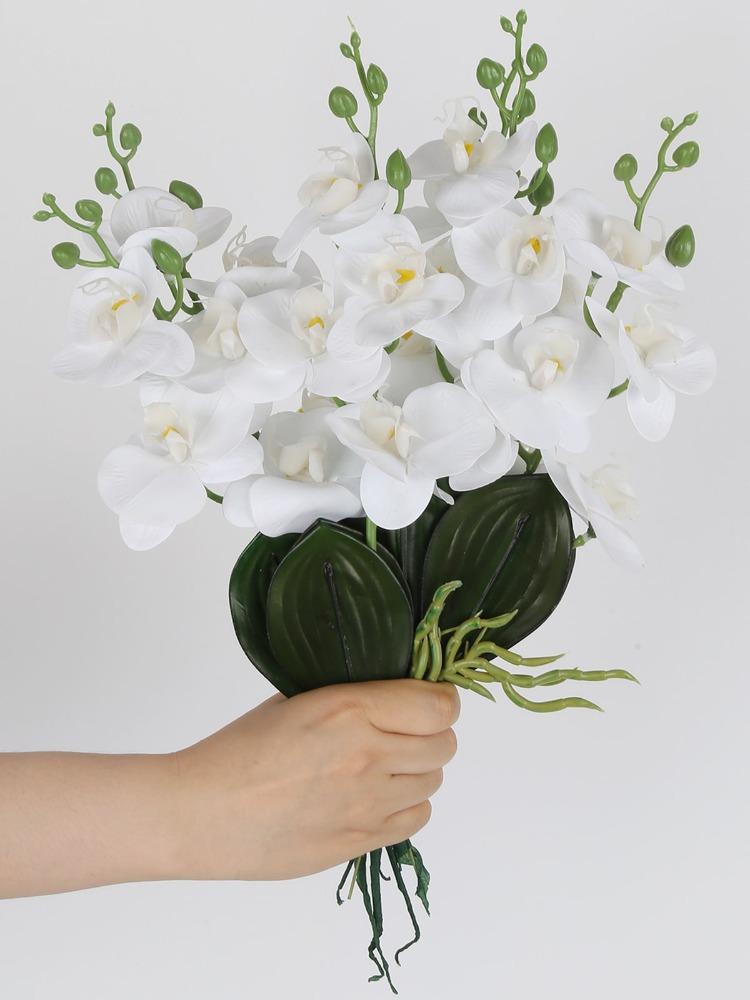 6 шт. искусственных 4 головки фаленопсиса искусственный цветок фаленопсиса пластиковые искусственные цветы для дома свадьба вечеринка наружное украшение