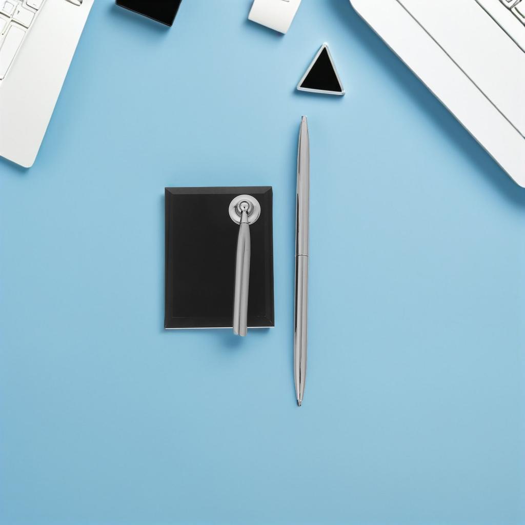 Metal Ballpoint Signing Pen with Acrylic Rectangular Base for Guest Book Signing Reception Desk Wedding Ceremony Graduation