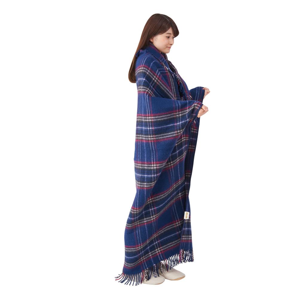 Sakura Blanket Large Size 170 X 130cm Made In Japan Washable Hot Throwket Navy Blue (Sakura Blanket) SAKURA39-TK1(NB)