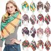 Autumn and Winter New Thickened Prickly Wool Large Plaid Square Scarf Scarf Ladies Shawl