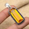 Honey Topaz Gemstone Handmade 925 Solid Sterling Silver Jewelry Pendant For Women