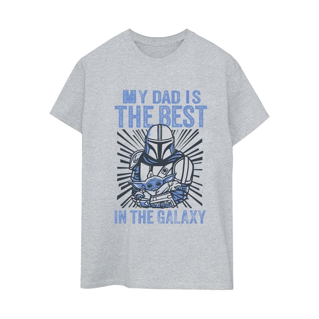 Star Wars Womens/Ladies Mandalorian Best Dad Cotton Boyfriend T-Shirt