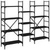 VidaXL Bibliothèque noir 160x28,5x136,5 cm bois d'ingénierie 838873