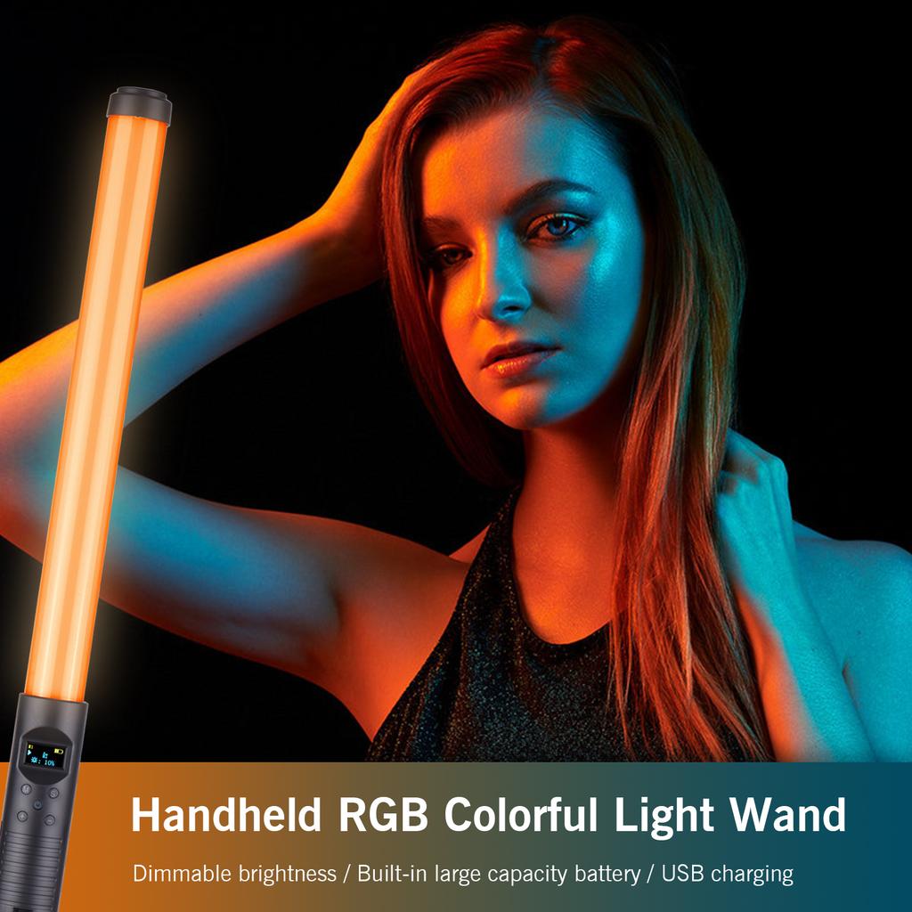 20W Handheld RGB Colorful Light Wand LED Photography Light Bi color Temperature 3000K 6500K  3000K 6000K Dimmable