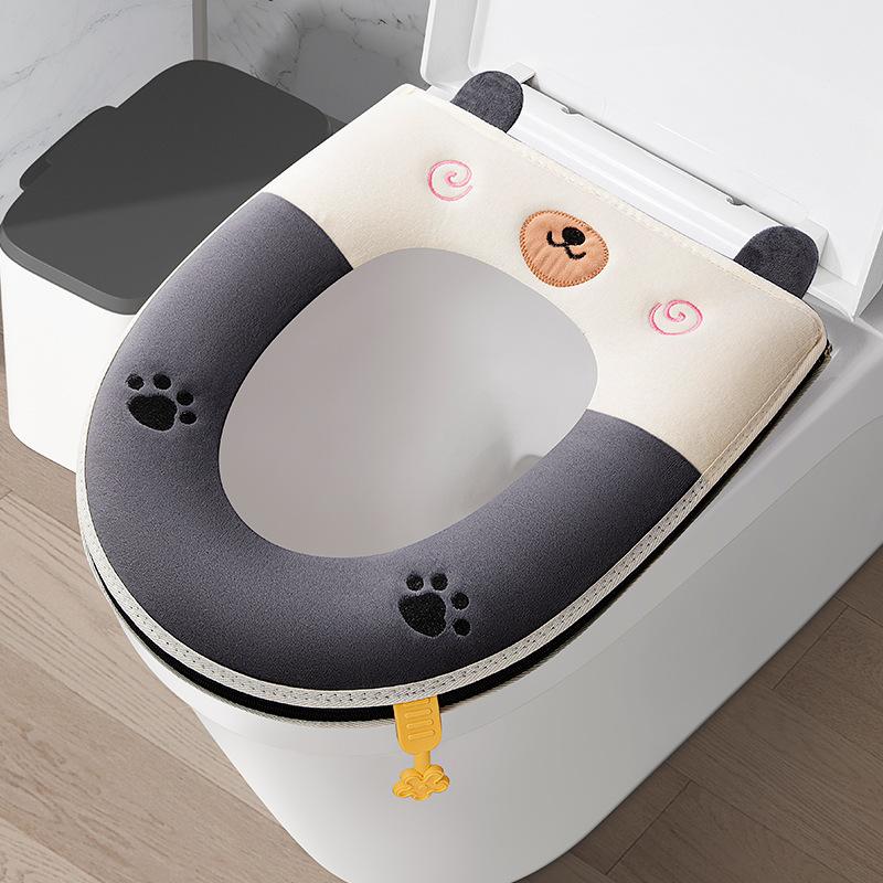 Toilet seat seat cover Household toilet cover Universal waterproof toilet cover Simple four-season toilet cover