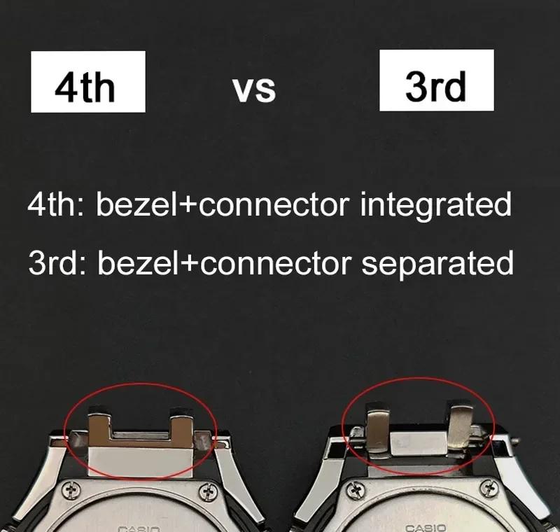 Металлический корпус 4-го поколения Безель Рамка GA2100 GAB2100 Casioak Мод Кит Модификация Рамка Для GA2110 Металлический Резиновый Ремешок Аксессуар Оптом