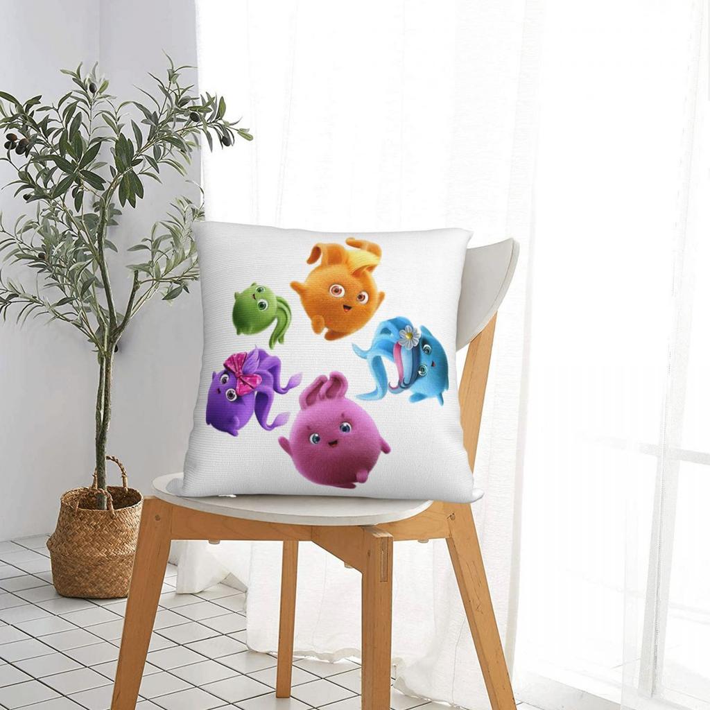 Sunny Bunnies Square Pillowcase Pillow Cover Cushion Throw Pillow For Home Sofa Living Room