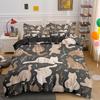Cute Sleeping Cats Printed Bedding Set with Coreless,Soft and Comfortable Machine Washable Bedding 1 Duvet Cover+1/2 Pillowcase