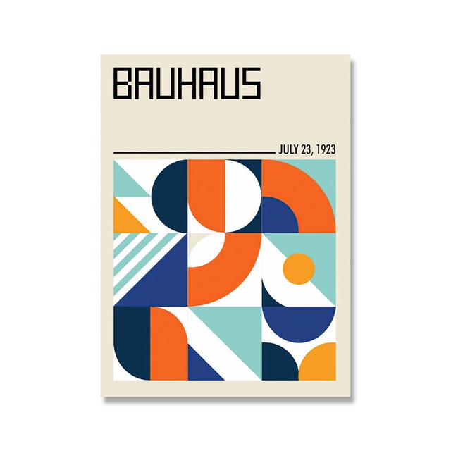 Выставочные плакаты и принты Баухауза, абстрактная геометрия Кита, настенная живопись на холсте, картина для гостиной, украшение дома, без рамки