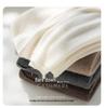 Women's Loose Long-Sleeved Cashmere U-Neck Pullover Sweater for Autumn/Winter - Soft, Versatile, Fashionable
